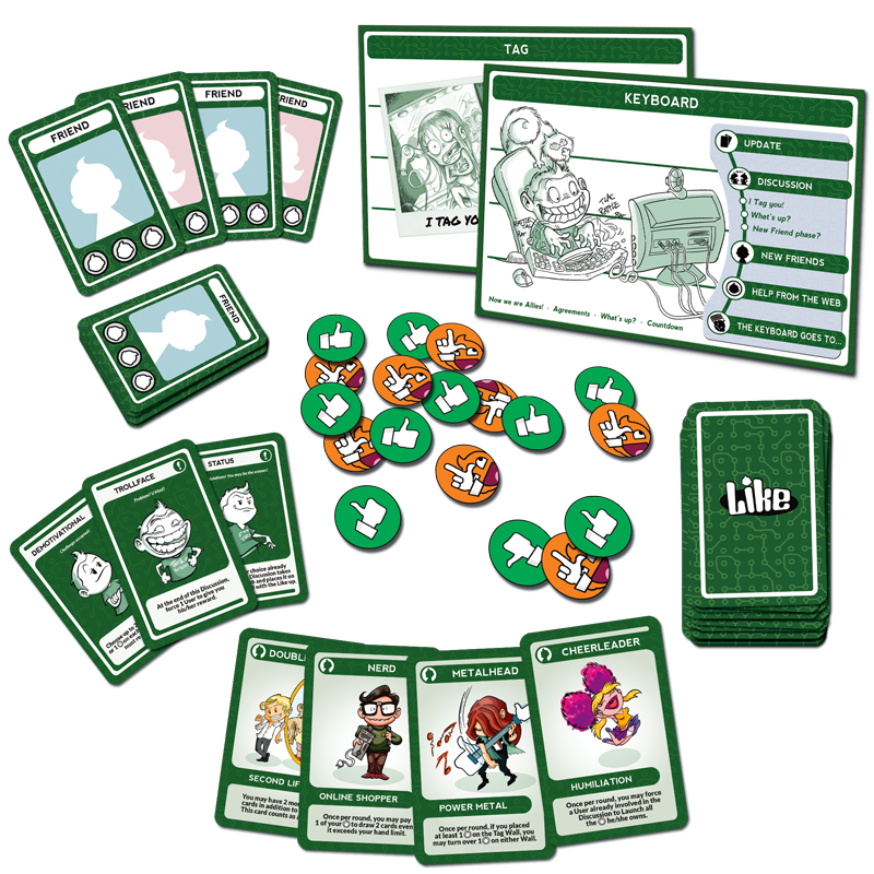Like - The Social Game - Components Componenti - Like The Social Game